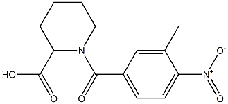 1-[(3-methyl-4-nitrophenyl)carbonyl]piperidine-2-carboxylic acid Structure