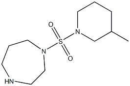 1-[(3-methylpiperidine-1-)sulfonyl]-1,4-diazepane 구조식 이미지