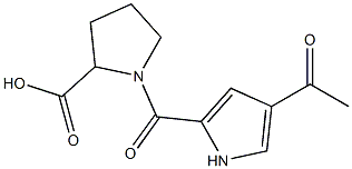 1-[(4-acetyl-1H-pyrrol-2-yl)carbonyl]pyrrolidine-2-carboxylic acid Structure