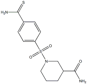 1-[(4-carbamothioylbenzene)sulfonyl]piperidine-3-carboxamide Structure