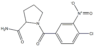 1-[(4-chloro-3-nitrophenyl)carbonyl]pyrrolidine-2-carboxamide Structure