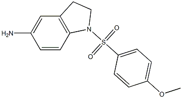 1-[(4-methoxybenzene)sulfonyl]-2,3-dihydro-1H-indol-5-amine 구조식 이미지