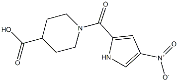 1-[(4-nitro-1H-pyrrol-2-yl)carbonyl]piperidine-4-carboxylic acid Structure