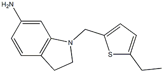 1-[(5-ethylthiophen-2-yl)methyl]-2,3-dihydro-1H-indol-6-amine 구조식 이미지