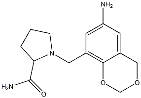 1-[(6-amino-2,4-dihydro-1,3-benzodioxin-8-yl)methyl]pyrrolidine-2-carboxamide Structure