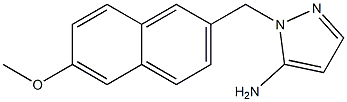 1-[(6-methoxy-2-naphthyl)methyl]-1H-pyrazol-5-amine Structure