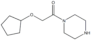 1-[(cyclopentyloxy)acetyl]piperazine Structure