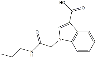 1-[(propylcarbamoyl)methyl]-1H-indole-3-carboxylic acid Structure