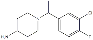 1-[1-(3-chloro-4-fluorophenyl)ethyl]piperidin-4-amine Structure