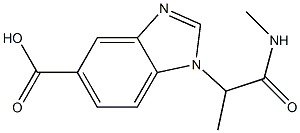 1-[1-(methylcarbamoyl)ethyl]-1H-1,3-benzodiazole-5-carboxylic acid 구조식 이미지