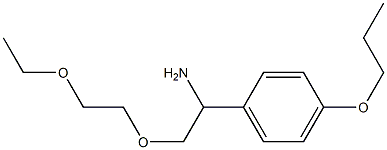 1-[1-amino-2-(2-ethoxyethoxy)ethyl]-4-propoxybenzene 구조식 이미지