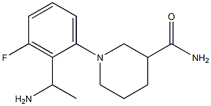 1-[2-(1-aminoethyl)-3-fluorophenyl]piperidine-3-carboxamide 구조식 이미지