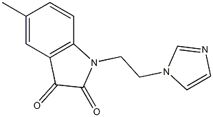 1-[2-(1H-imidazol-1-yl)ethyl]-5-methyl-2,3-dihydro-1H-indole-2,3-dione 구조식 이미지