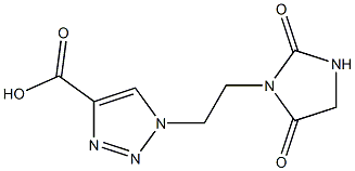 1-[2-(2,5-dioxoimidazolidin-1-yl)ethyl]-1H-1,2,3-triazole-4-carboxylic acid Structure