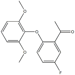 1-[2-(2,6-dimethoxyphenoxy)-5-fluorophenyl]ethan-1-one 구조식 이미지