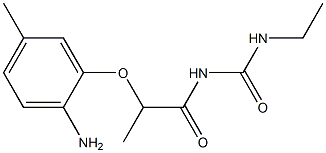 1-[2-(2-amino-5-methylphenoxy)propanoyl]-3-ethylurea Structure