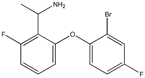 1-[2-(2-bromo-4-fluorophenoxy)-6-fluorophenyl]ethan-1-amine 구조식 이미지
