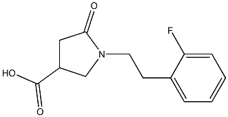 1-[2-(2-fluorophenyl)ethyl]-5-oxopyrrolidine-3-carboxylic acid 구조식 이미지