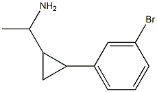 1-[2-(3-bromophenyl)cyclopropyl]ethan-1-amine 구조식 이미지