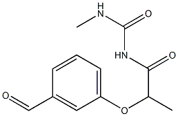 1-[2-(3-formylphenoxy)propanoyl]-3-methylurea 구조식 이미지