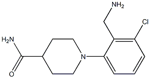 1-[2-(aminomethyl)-3-chlorophenyl]piperidine-4-carboxamide 구조식 이미지