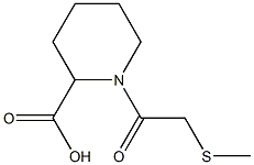 1-[2-(methylsulfanyl)acetyl]piperidine-2-carboxylic acid 구조식 이미지