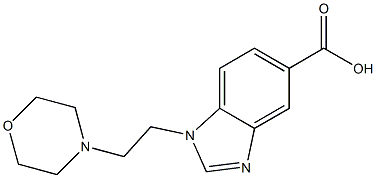 1-[2-(morpholin-4-yl)ethyl]-1H-1,3-benzodiazole-5-carboxylic acid 구조식 이미지