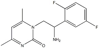 1-[2-amino-2-(2,5-difluorophenyl)ethyl]-4,6-dimethylpyrimidin-2(1H)-one Structure