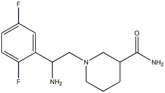 1-[2-amino-2-(2,5-difluorophenyl)ethyl]piperidine-3-carboxamide 구조식 이미지