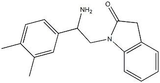 1-[2-amino-2-(3,4-dimethylphenyl)ethyl]-2,3-dihydro-1H-indol-2-one Structure