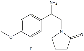 1-[2-amino-2-(3-fluoro-4-methoxyphenyl)ethyl]pyrrolidin-2-one 구조식 이미지