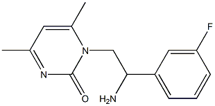 1-[2-amino-2-(3-fluorophenyl)ethyl]-4,6-dimethyl-1,2-dihydropyrimidin-2-one 구조식 이미지
