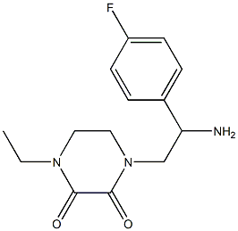 1-[2-amino-2-(4-fluorophenyl)ethyl]-4-ethylpiperazine-2,3-dione Structure