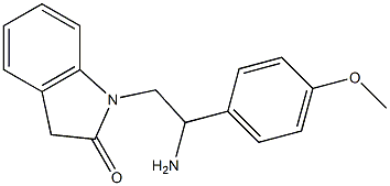 1-[2-amino-2-(4-methoxyphenyl)ethyl]-2,3-dihydro-1H-indol-2-one 구조식 이미지