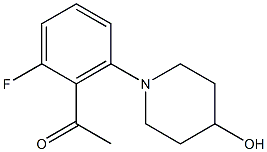 1-[2-fluoro-6-(4-hydroxypiperidin-1-yl)phenyl]ethan-1-one Structure