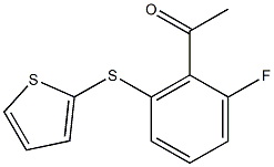 1-[2-fluoro-6-(thiophen-2-ylsulfanyl)phenyl]ethan-1-one 구조식 이미지
