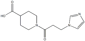 1-[3-(1H-imidazol-1-yl)propanoyl]piperidine-4-carboxylic acid 구조식 이미지