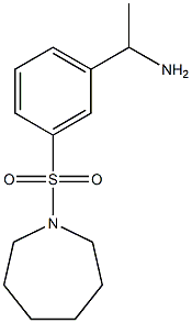 1-[3-(azepane-1-sulfonyl)phenyl]ethan-1-amine 구조식 이미지