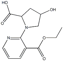 1-[3-(ethoxycarbonyl)pyridin-2-yl]-4-hydroxypyrrolidine-2-carboxylic acid Structure