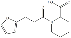 1-[3-(furan-2-yl)propanoyl]piperidine-2-carboxylic acid Structure