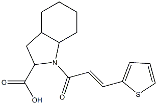 1-[3-(thiophen-2-yl)prop-2-enoyl]-octahydro-1H-indole-2-carboxylic acid 구조식 이미지