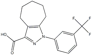 1-[3-(trifluoromethyl)phenyl]-1,4,5,6,7,8-hexahydrocyclohepta[c]pyrazole-3-carboxylic acid Structure