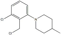 1-[3-chloro-2-(chloromethyl)phenyl]-4-methylpiperidine Structure