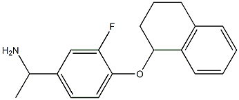 1-[3-fluoro-4-(1,2,3,4-tetrahydronaphthalen-1-yloxy)phenyl]ethan-1-amine Structure