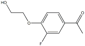 1-[3-fluoro-4-(2-hydroxyethoxy)phenyl]ethan-1-one 구조식 이미지
