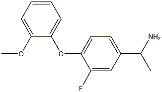 1-[3-fluoro-4-(2-methoxyphenoxy)phenyl]ethan-1-amine 구조식 이미지