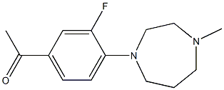 1-[3-fluoro-4-(4-methyl-1,4-diazepan-1-yl)phenyl]ethan-1-one Structure