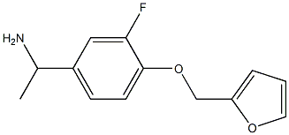 1-[3-fluoro-4-(furan-2-ylmethoxy)phenyl]ethan-1-amine Structure