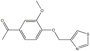 1-[3-methoxy-4-(1,3-thiazol-4-ylmethoxy)phenyl]ethan-1-one Structure