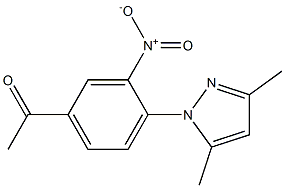 1-[4-(3,5-dimethyl-1H-pyrazol-1-yl)-3-nitrophenyl]ethan-1-one Structure
